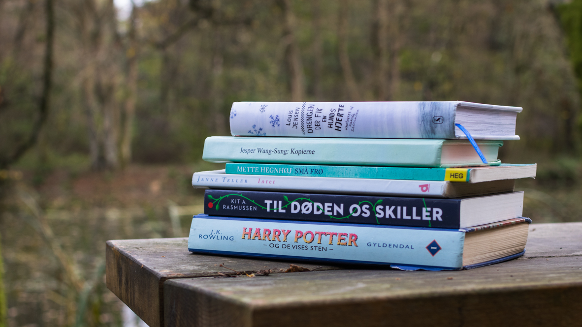 A stack of books that I intend to read during Dewey's 24-hour readathon